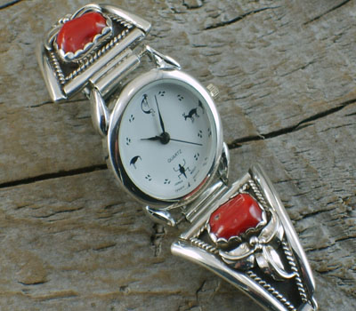 coral jewelry oxblood coral and silver watch (3).jpg